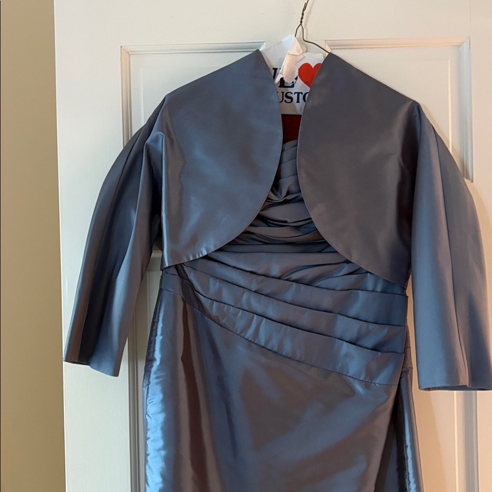 Mother of the Bride/Groom JS Collections Strapless Satin Gown with Bolero Jacket